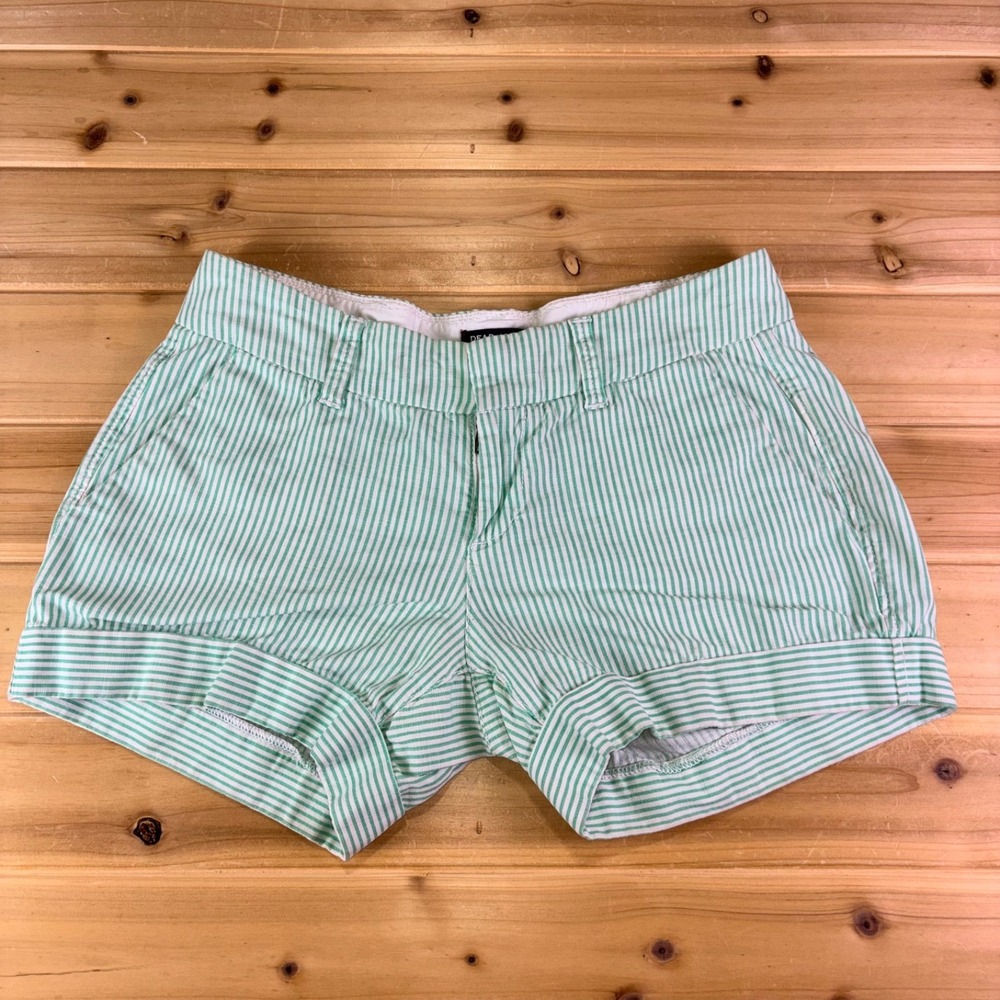 Dear John Mint Green and White Striped Women's Shorts